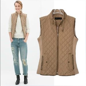 zara long puffer vest